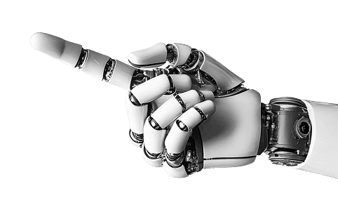 Robot hand pointing